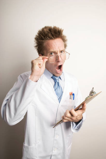 istock Lab Technician w Glasses Looks Shocked 173902641