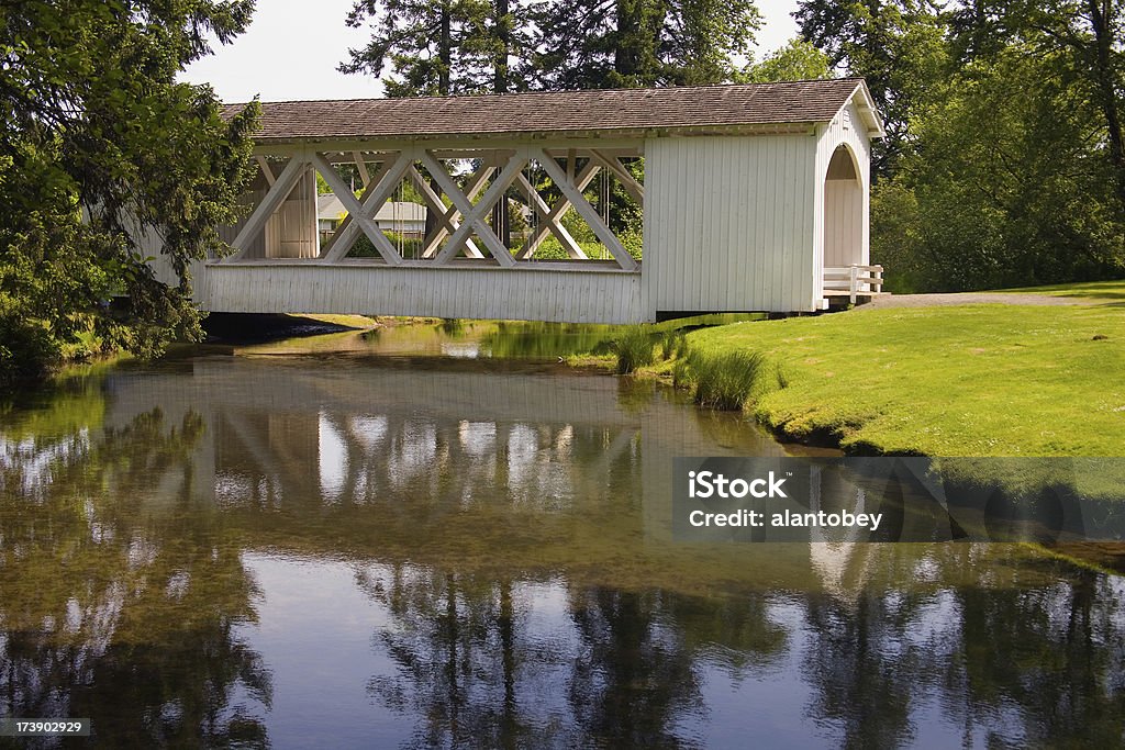 Kryty most, Southern Stan Oregon - Zbiór zdjęć royalty-free (Kryty most)