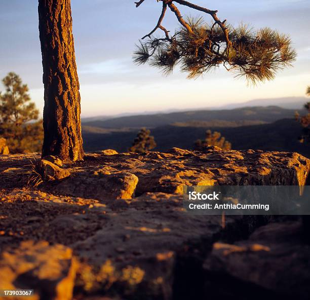 Sunset Over Rocks At Cumbre De Las Montañas Blancas Foto de stock y más banco de imágenes de Amarillo - Color