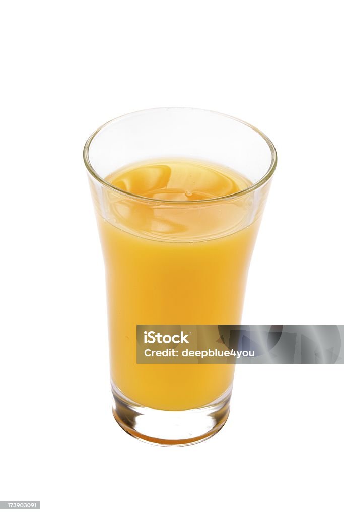 Retrato de suco de laranja em fundo branco - Foto de stock de Alimentação Saudável royalty-free