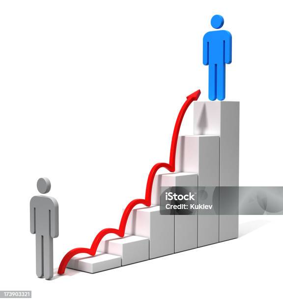 Foto de O Crescimento e mais fotos de stock de A Escada do Sucesso - A Escada do Sucesso, Aperfeiçoamento Pessoal, Aprimoramento