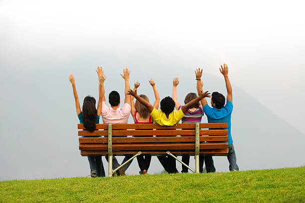 istock Cheerful group of friends 173903375