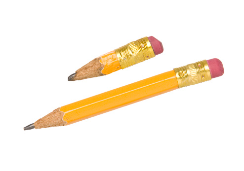 Two old and used pencils.