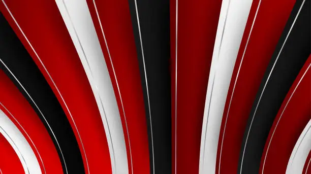 Vector illustration of Abstract. red - black gradient geometric overlap shape background. vector.