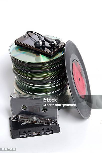 Music Development Stock Photo - Download Image Now - Audio Cassette, Compact Disc, MP3 Player