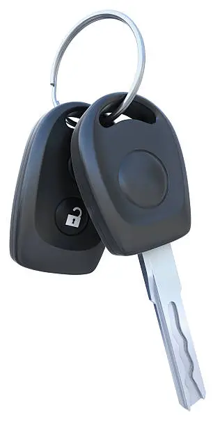 Photo of isolated car keys