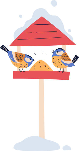 elements_tits_bird_set - bird feeder illustrations点のイラスト素材／クリップアート素材／マンガ素材／アイコン素材