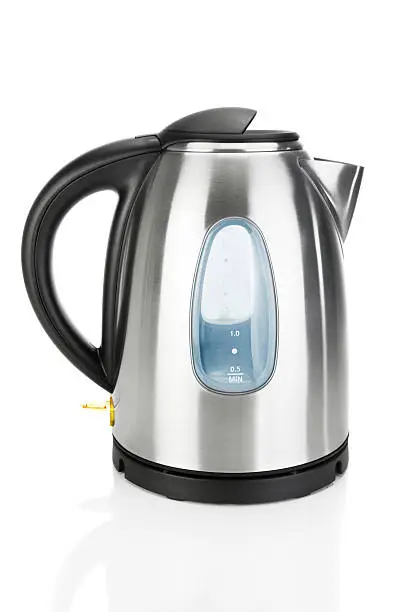 Stainless steel electric kettle,, switch shape and colors modified to avoid copyright issues