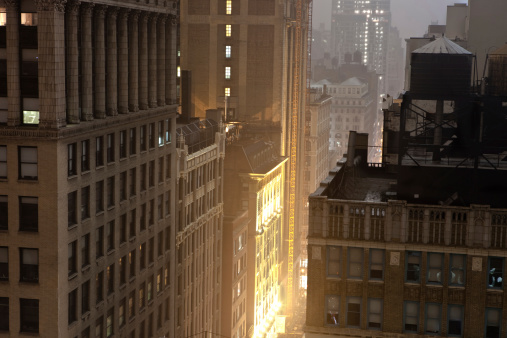 30th Street Corridor in Midtown Manhattan as seen from a rooftop.