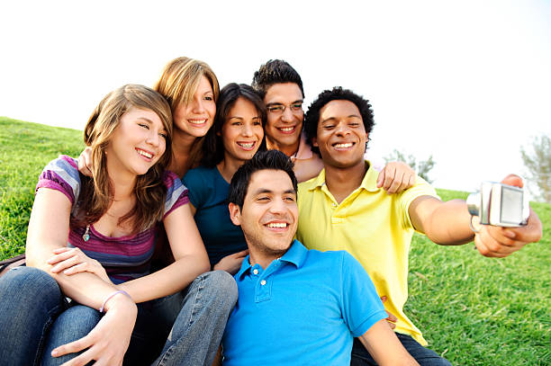 istock Friends taking a picture 173904551