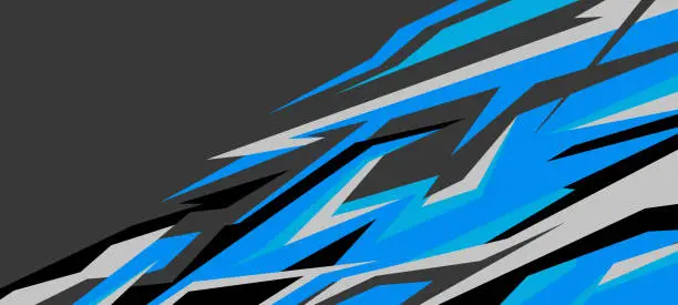 Vector illustration of Side body graphic sticker hand drawn. Abstract racing design concept. Car decal wrap design for motorcycle, boat, truck, car, boat and more.