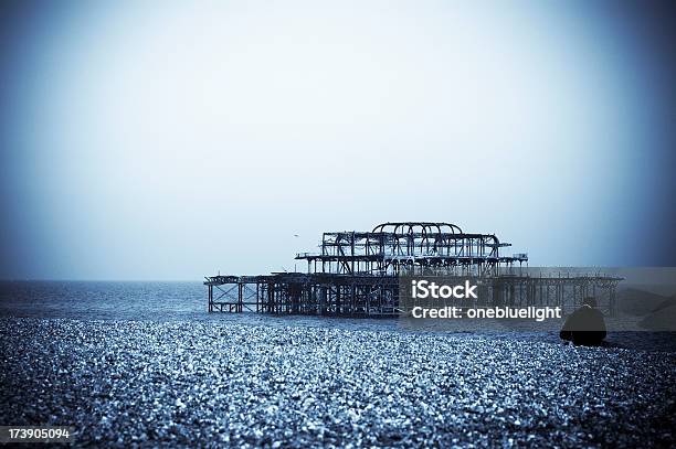 Remains Of The West Pier In Brighton England Stock Photo - Download Image Now - Abandoned, Architecture, Beach