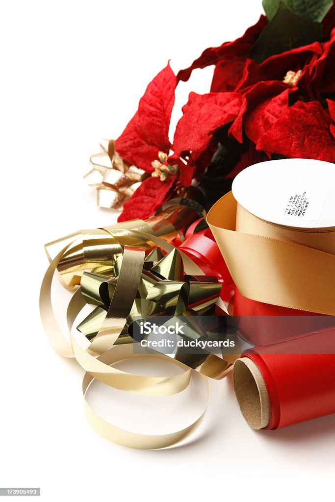 Natal papel de embrulho e fitas impressoras - Royalty-free Amontoar Foto de stock