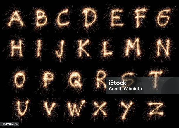 Sparkling Alphabet Xxxl Stock Photo - Download Image Now - Firework - Explosive Material, Firework Display, Text