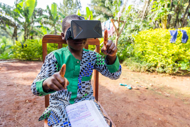 istock A child uses virtual reality viewers while attending a lesson remotely of school 1739062899