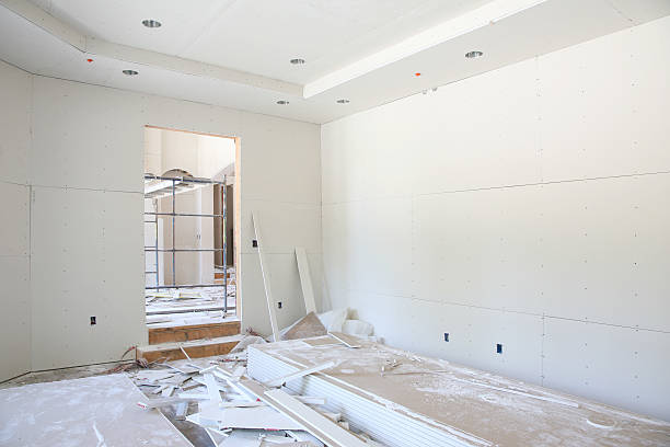 интерьер дома гипсокартон строительства - home addition plasterboard home improvement home interior стоковые фото и изображения