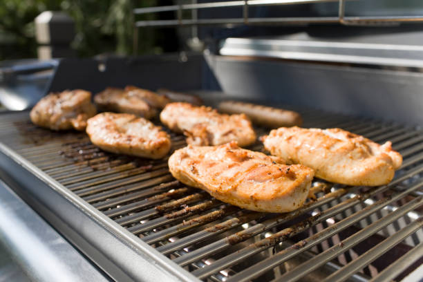 istock BBQ with Healthy Grilled Chicken, Copy Space 173906638