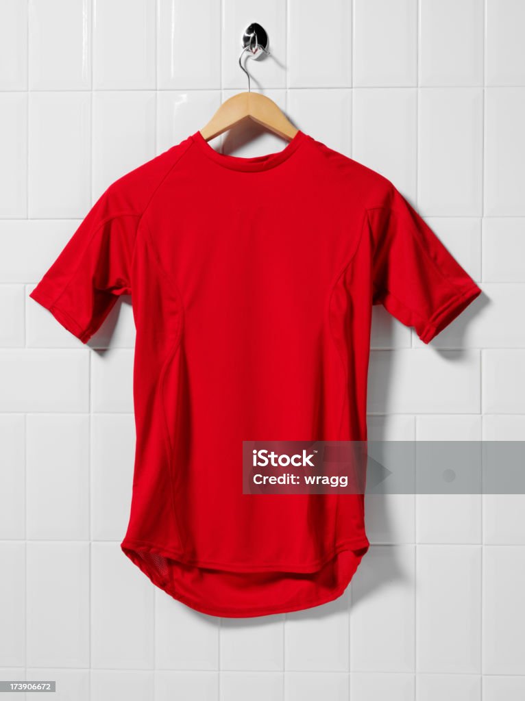 Vermelho camisola de futebol - Royalty-free T-Shirt Foto de stock