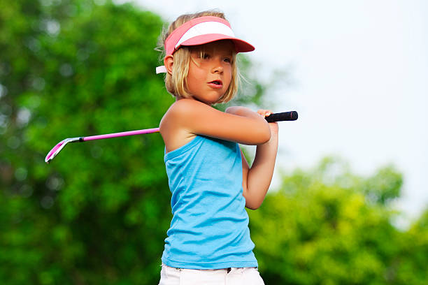 Girl & Golf stock photo