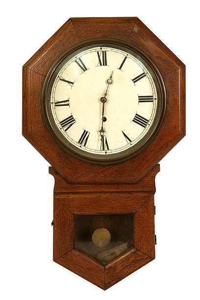 Antigo relógio de pêndulo - foto de acervo