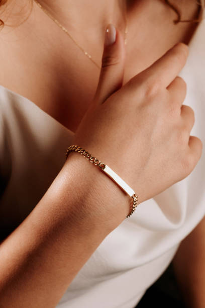 istock Diamond gold bracelet for young women 1739074982