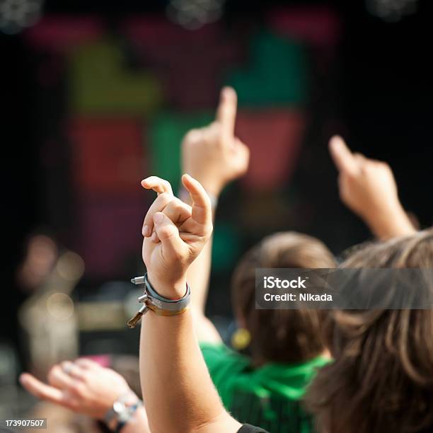 Concerto Di Musica Dal Vivo - Fotografie stock e altre immagini di Adulazione - Adulazione, Ambientazione esterna, Arte, Cultura e Spettacolo