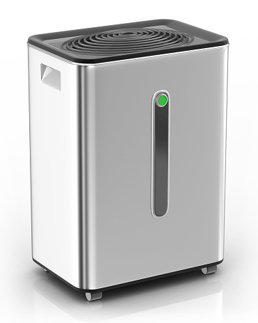 3d render. 24/7.   Dehumidifier isolated on white background.