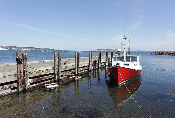 istock Red fishing boat 173908655
