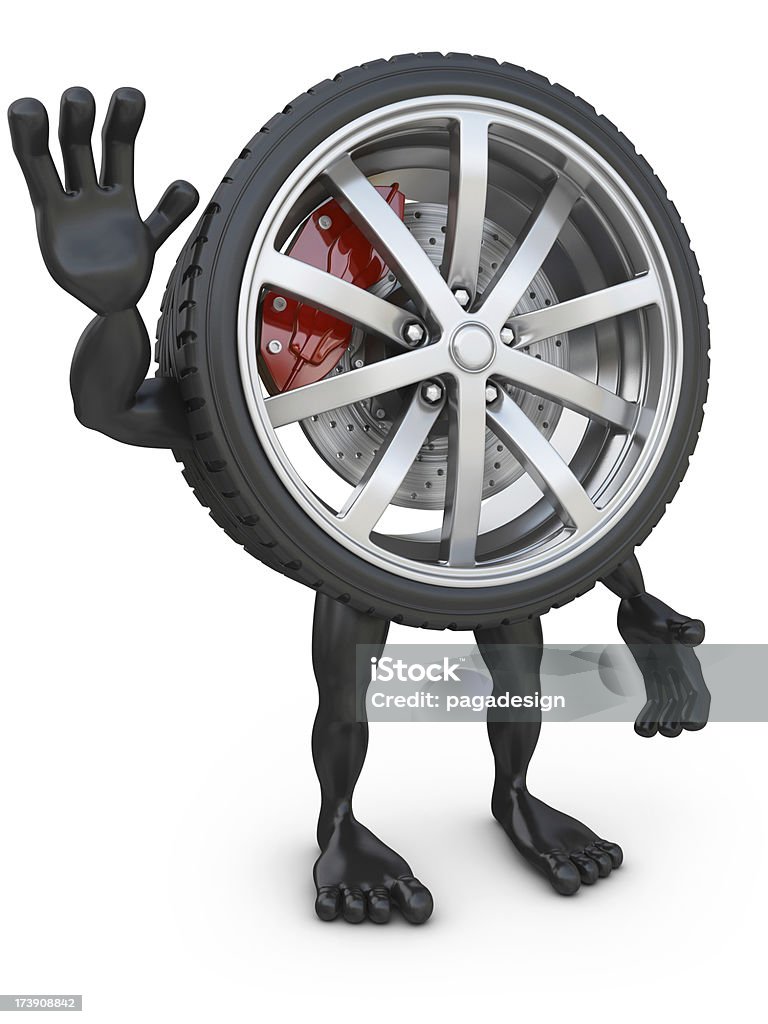 wheelman 手を振る - 3Dのロイヤリティフリーストックフォト