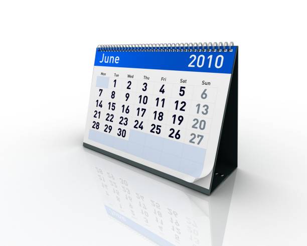 Calendar - June 2010 stock photo