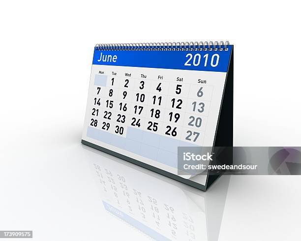 Foto de Calendário De Junho De 2010 e mais fotos de stock de 2010 - 2010, A Data, Agenda pessoal