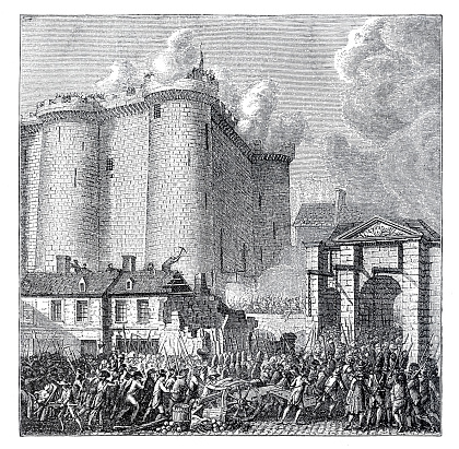 The siege of the Bastille 14th july 1789
Original edition from my own archives
Source : Ilustracion Artistica 1893
after copper engraving of Duplessis-Bertaux