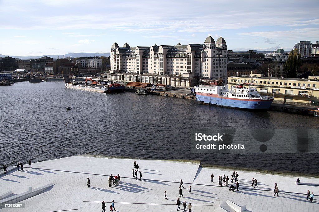 Vista de Oslo opera house - Foto de stock de Oslo royalty-free