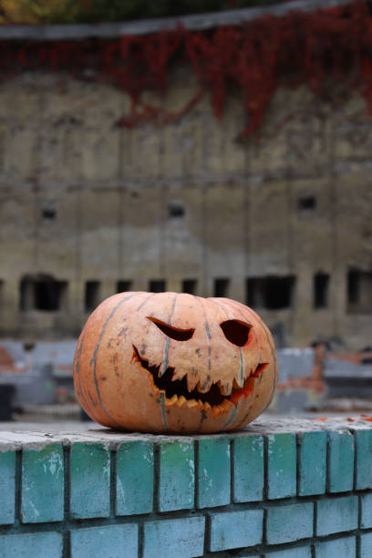istock Halloween. A large orange pumpkin 1739105656