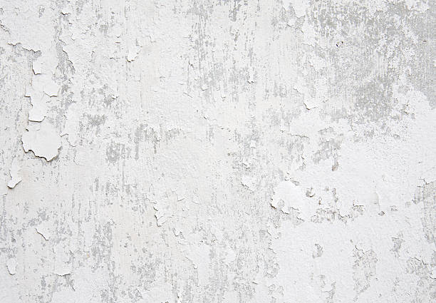 ホワイトのユーズド加工の壁 - peeling paint wall white ストックフォトと画像