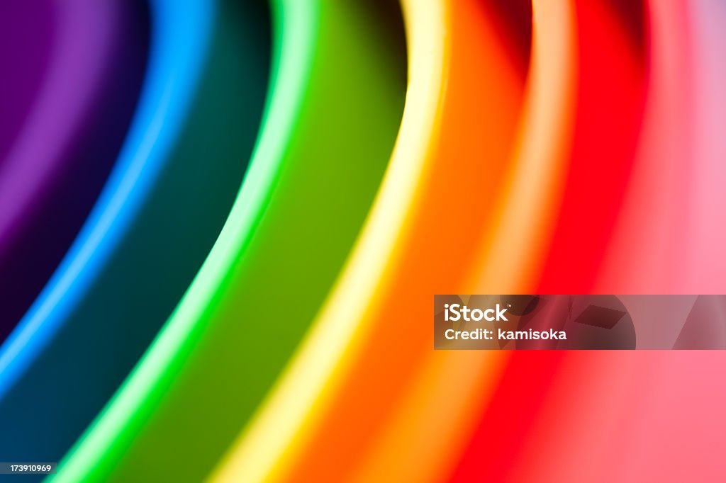 Regenbogen Farbige Buckets - Lizenzfrei Abstrakt Stock-Foto