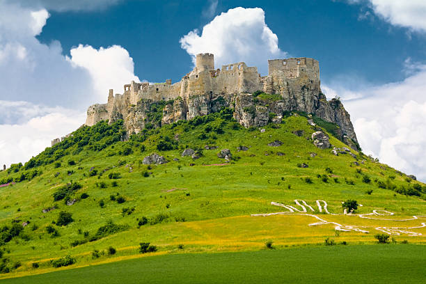 spis castle-zamek spiski, słowacja - slovakia ancient past architecture zdjęcia i obrazy z banku zdjęć