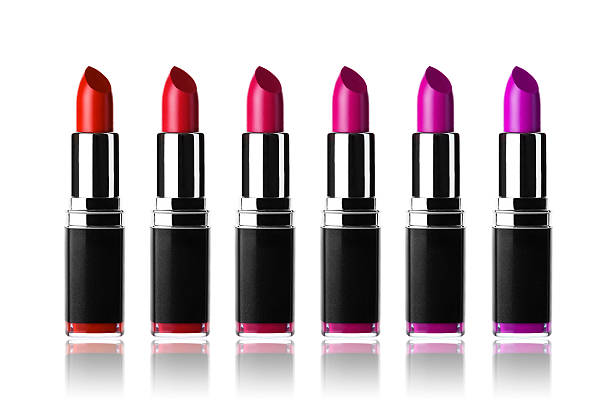 istock Row of pink and purple lipsticks 173911045
