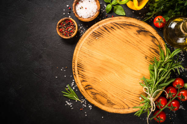 istock Food cooking background top view. 1739112243