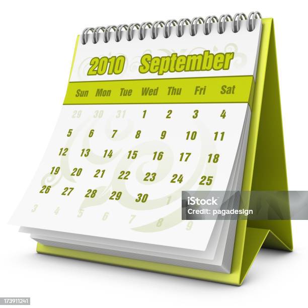 Foto de Eco Calendário De Setembro De 2010 e mais fotos de stock de Branco - Branco, Calendário, Clip Art