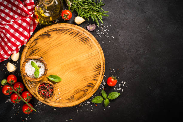 istock Food cooking background top view. 1739112799