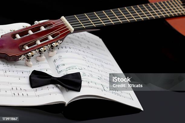 Black Bow Tie Stock Photo - Download Image Now - Acoustic Guitar, Arrangement, Art