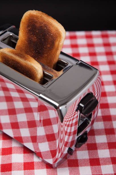 Teasted bread slices in Toaster