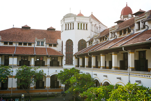 Lawang Sewu is a former office building in Semarang, Central Java, Indonesia. The Javanese word lawang sewu is a nickname for the building, which means a thousand doors.