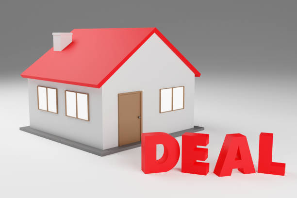 istock Luxury inscription deal on grey podium, soft light, smooth background, 3d rendering 1739128719