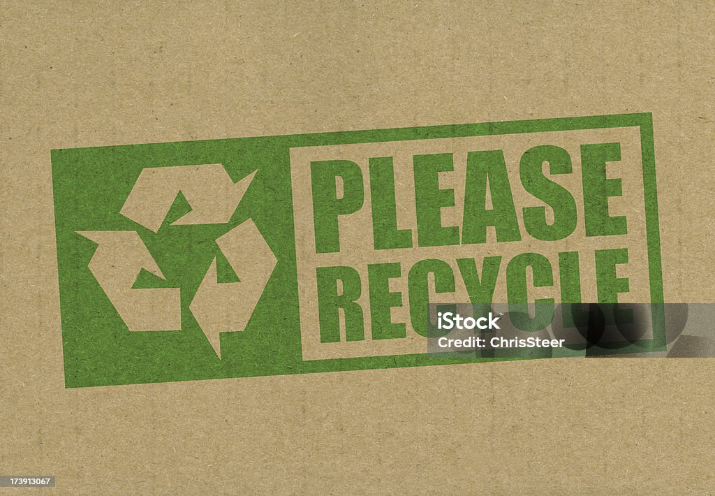 Bitte recyceln. - Lizenzfrei Braun Stock-Foto