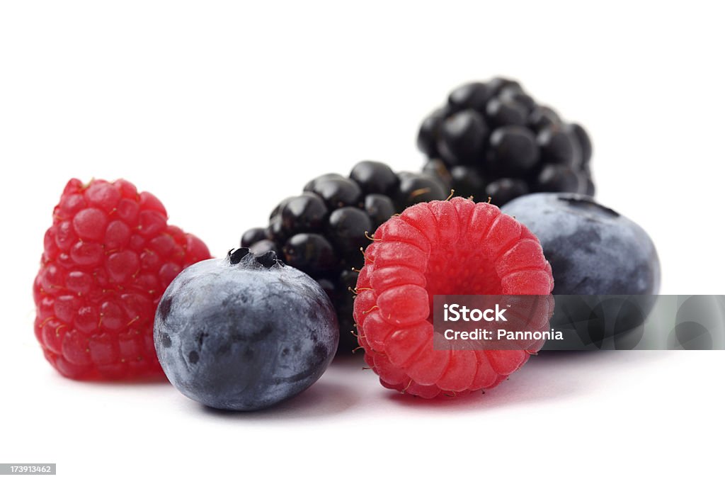 Mixed berries Berries on white background Berry Fruit Stock Photo