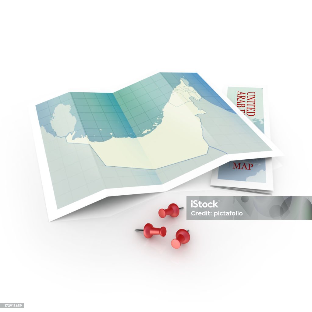 Mapa de Emiratos Árabes Unidos - Foto de stock de Artículo de papelería libre de derechos