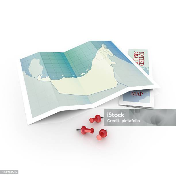 Mapa De Emiratos Árabes Unidos Foto de stock y más banco de imágenes de Artículo de papelería - Artículo de papelería, Celebración - Acontecimiento, Chincheta