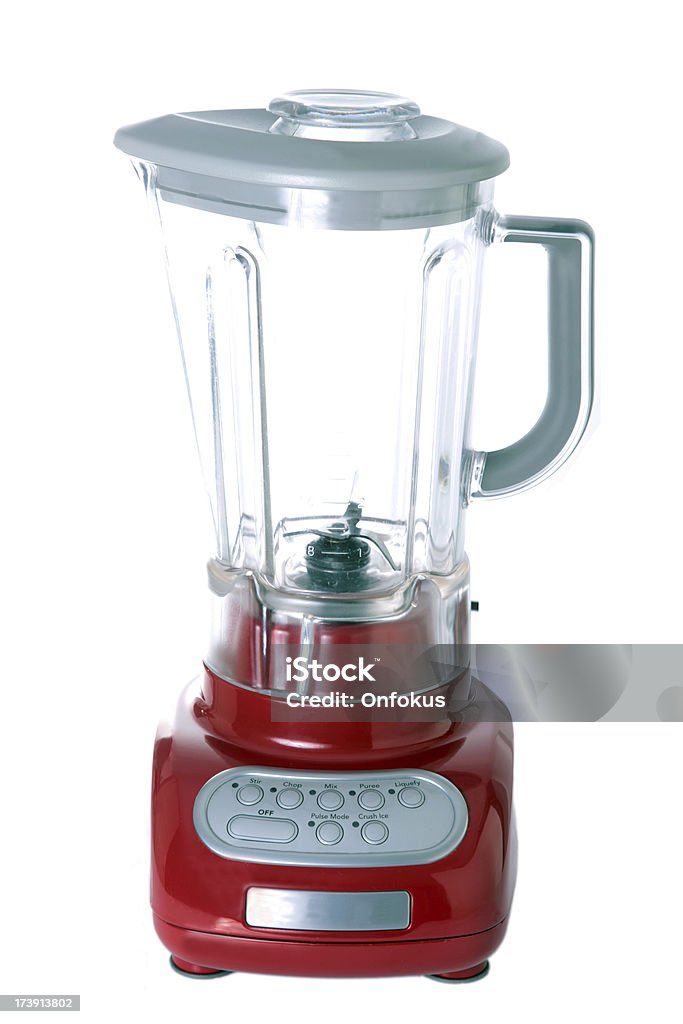 Red Blender With Glass Pitcher Stands Empty Isolated On White Stock Photo -  Download Image Now - iStock